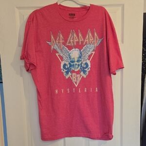 Pink Def Leppard Band Tee XL